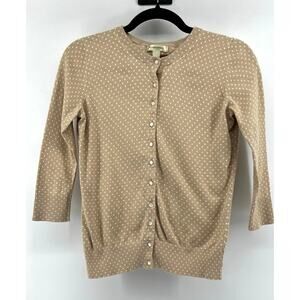Banana Republic Cardigan Button Down Polka Dot Size S Deer Dainty